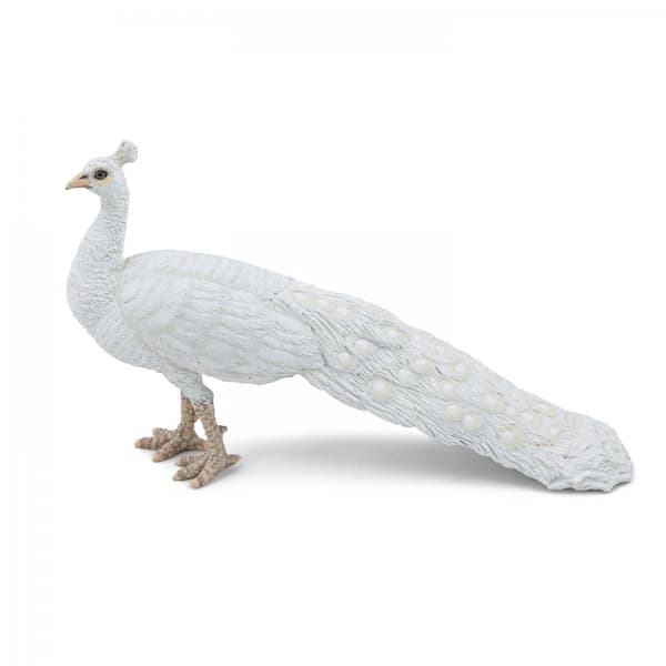PAPO WHITE PEACOCK FIGURINE