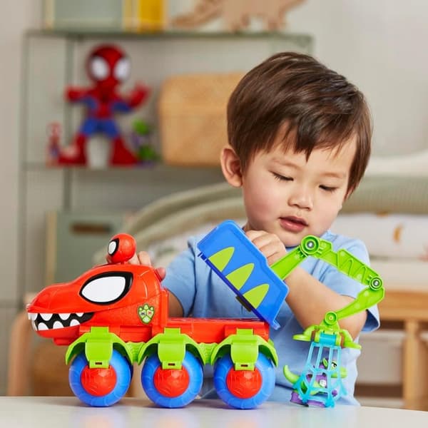 HASBRO Marvel Spidey and Super Buddies Dino-Web Crawler Spider-Man Set