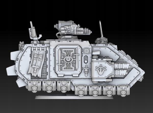 Grav Raider Silver Wardens tank – a proxy model for board games/D&D/GURPS