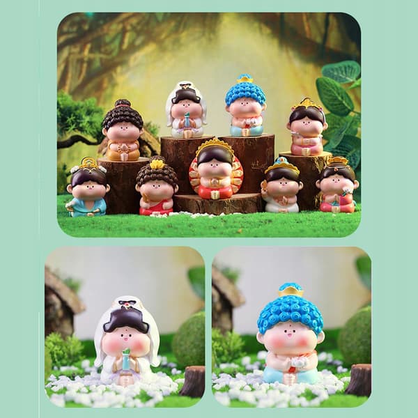 8x Adorable Cake Topper Figures – Unique Decorations: Cartoon Statues and Mini Models
