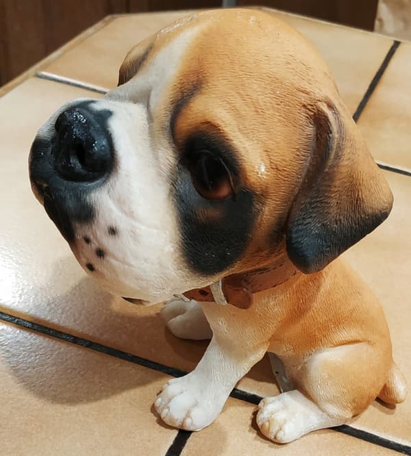 CERAMIC DOG FIGURINE TOY