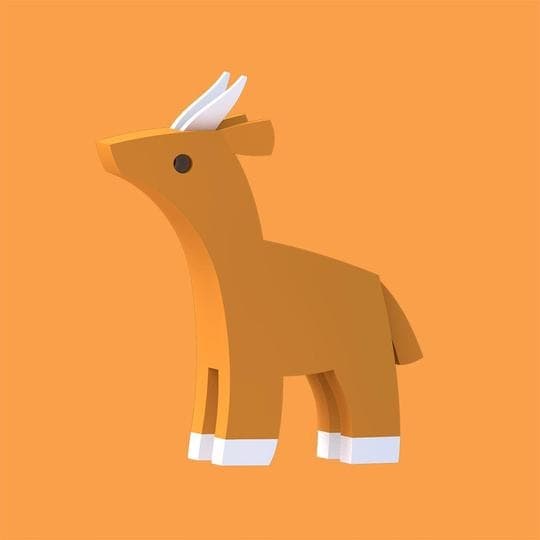 HA002 Magnetic Fold-out Antelope with Diorama.