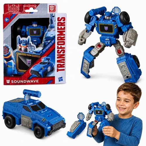 TRANSFORMERS SOUNDWAVE TRANSFORMING FIGURE – DECEPTICON ROBOT – HASBRO