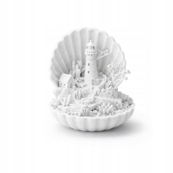 DECORATIVE SHELL FIGURINE WITH A SEA SNAIL ON A BASE – MANY COLOURS AVAILABLE