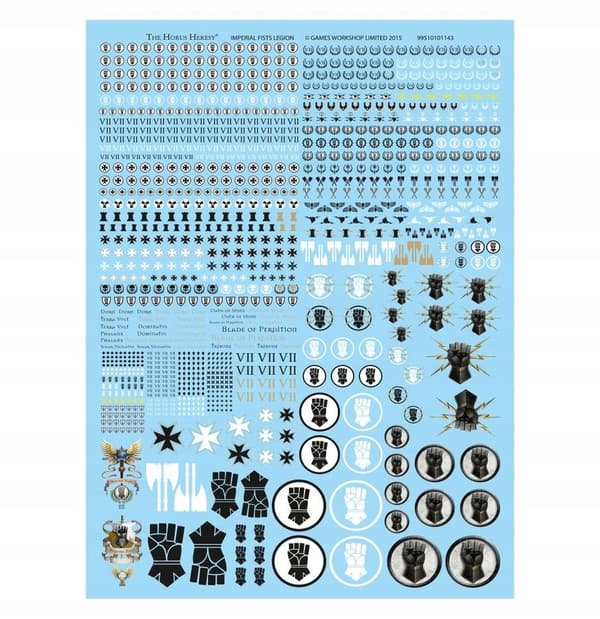 Warhammer 40,000 Iron Hands Legion Decal Sheet