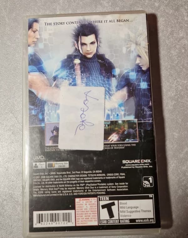 PSP GAME: CRISIS CORE: FINAL FANTASY VII
