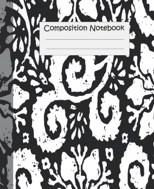 Black and White Composition Notebook – 100 pages – Designed in the USA –