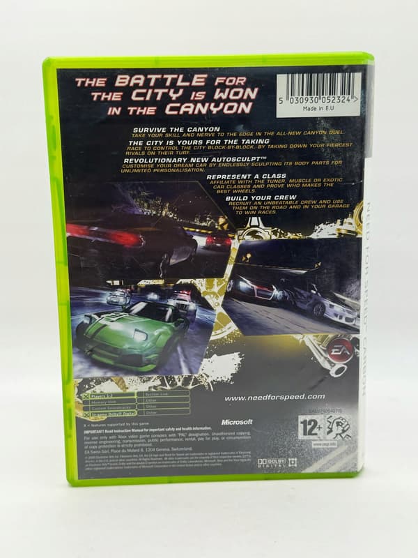 NFS NEED FOR SPEED CARBON 3XA XBOX Microsoft Xbox