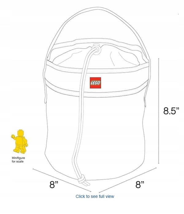 LEGO BAG, BUCKET, FABRIC CONTAINER FOR BRICKS – PURPLE