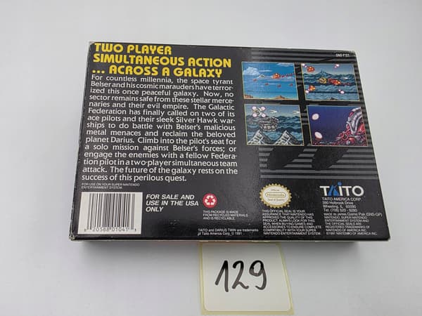 NINTENDO SNES DARIUS TWIN NTSC VERSION ORIGINAL CARDBOARD BOX
