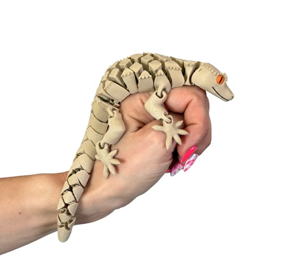 3D Eyelash Gecko – segmented figurine, movable toy, terrarium decoration