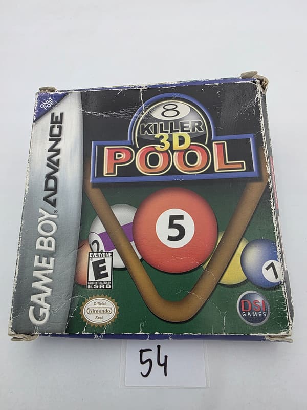 GAME BOY ADVANCE KILLER 3D POOL – ORIGINAL CARDBOARD BOX