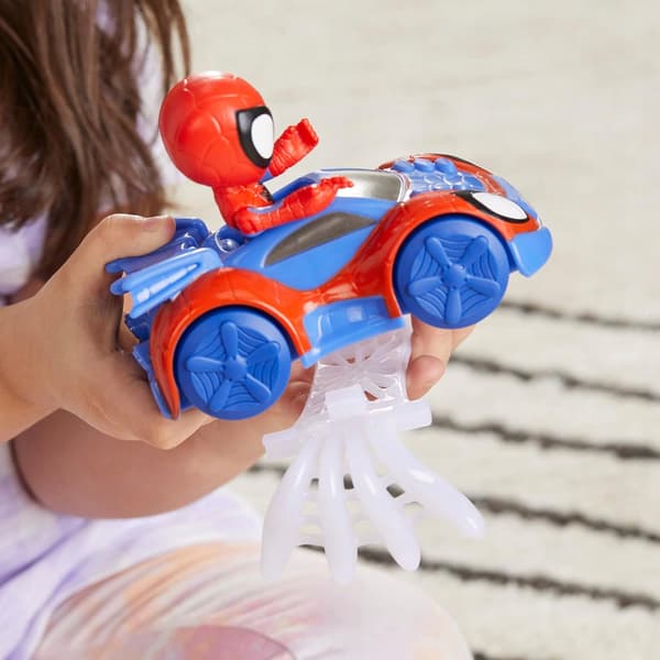 SPIDEY Figure + WEB-CRAWLER Vehicle + Giant Web! Hasbro F7454 SPIDER-MAN
