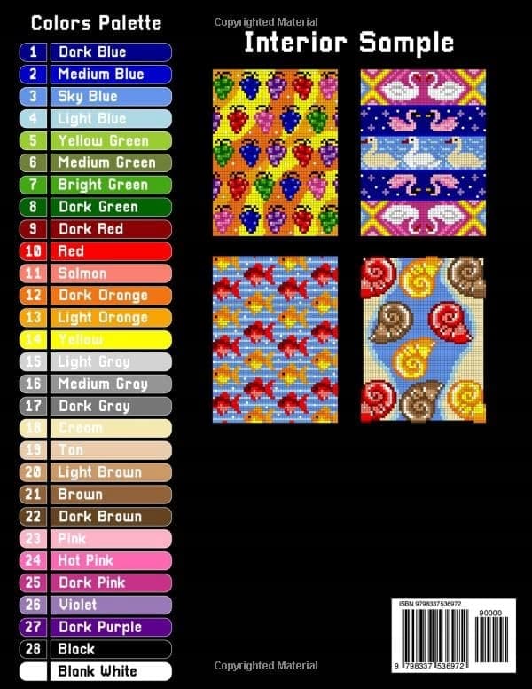 Pixel Art Patterns Colouring Book 4