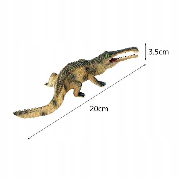 Realistic crocodile figurines – Diorama toy model for a birthday – Light green