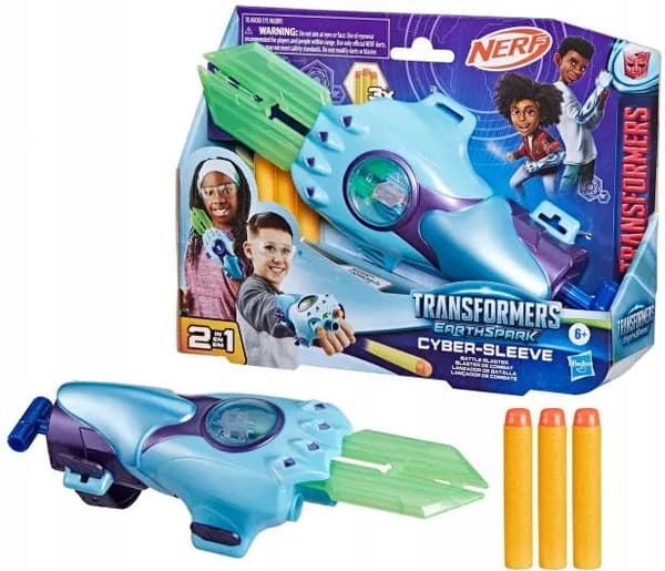NERF Transformers Earthspark Cyber-Sleeve 2-in-1 GLOVE + 3 DARTS HASBRO