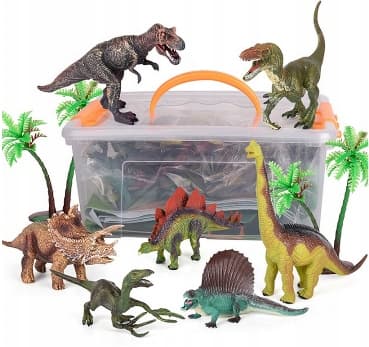 Large Dinosaur Set for Children: Mat, Container, Accessories, Dinosaur