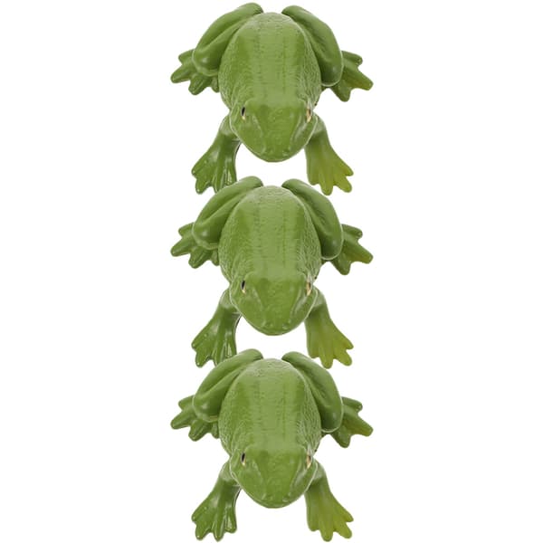 3 DECORATIVE FROG FIGURINES – EDUCATIONAL MODEL FOR THE HOME