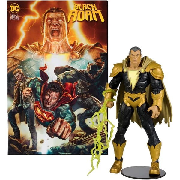 DC MULTIVERSE BLACK ADAM ORIGINAL ARTICULATED FIGURE: BLACK ADAM + COMIC BOOK