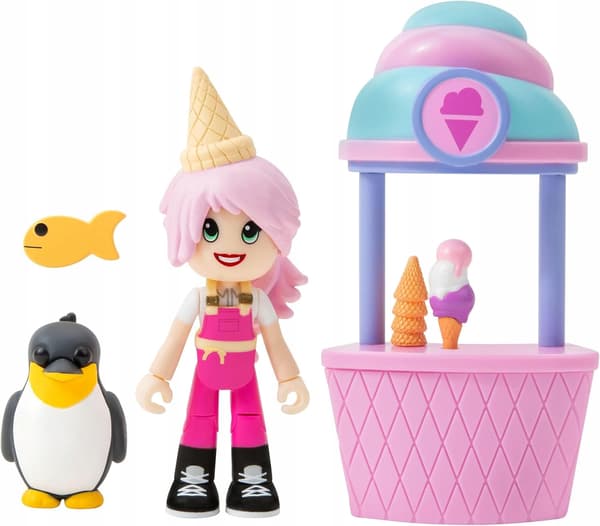 ADOPT ME Ice Cream Roblox Figure Set: Elsa the Ice Cream Seller + Game Code