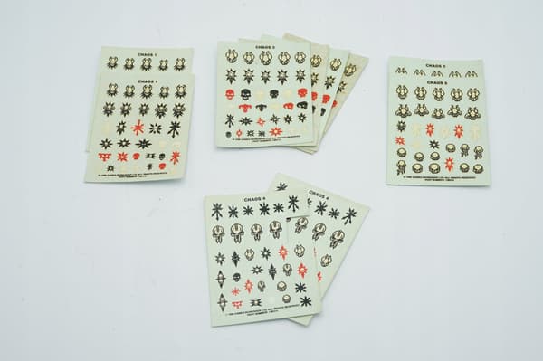 Warhammer 40k Chaos Transfer Sheets – set of 10 decals