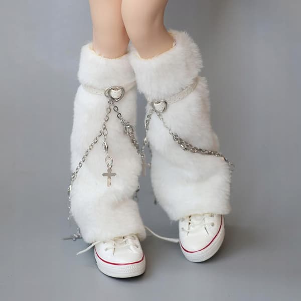 1/6 Scale Figure Boot Cuffs, Boot Socks and Leg Cuffs - Miniature for 12 - White