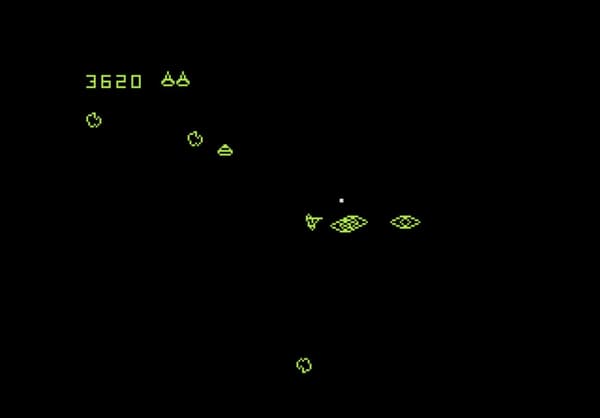Asteroids Deluxe (Atari 7800+) – a classic arcade game,