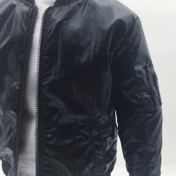 1/6 Scale Hot Long Leather Coat Men's Jacket for 12 Action Figures - Black