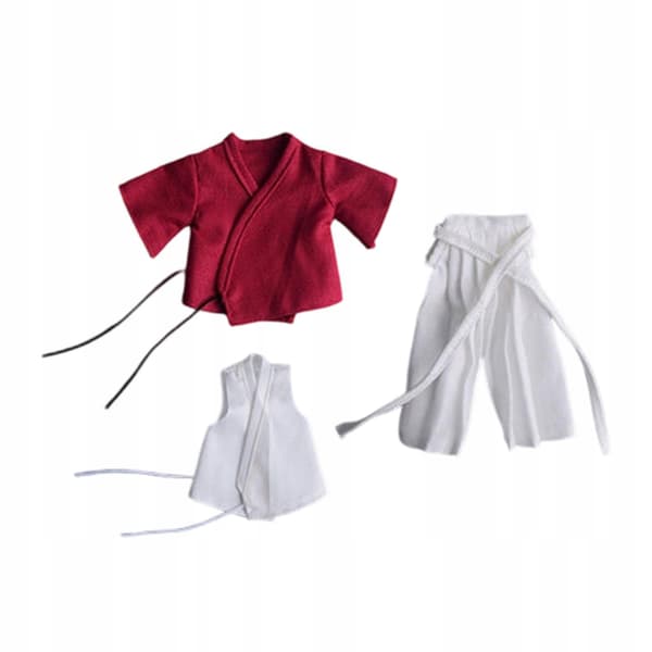 1:12 Action figure Doll’s clothes Samurai uniform, fabric, red and white