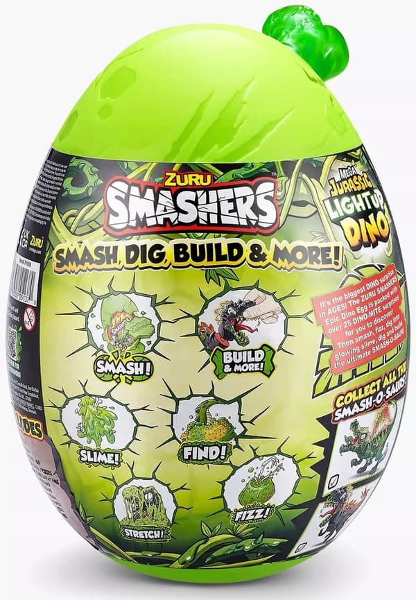 ZURU Smashers Mega Jurassic Light-Up Dino Egg Set