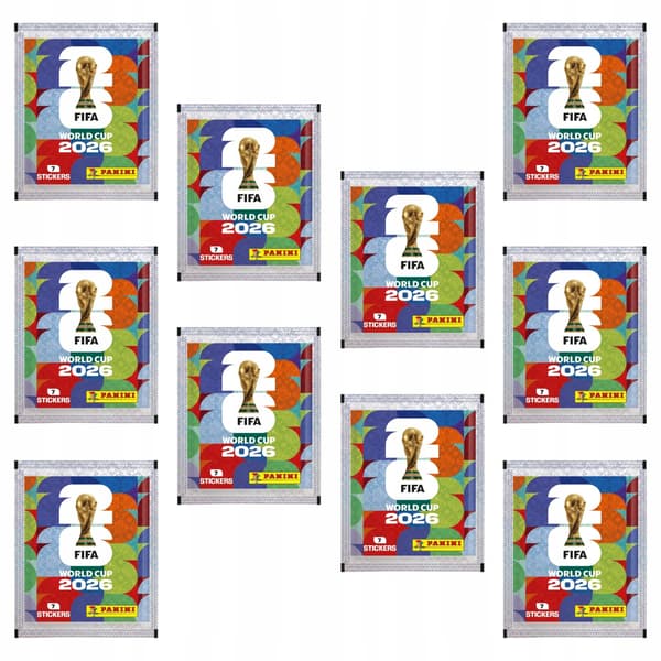 FIFA WORLD CUP 2026 Stickers: 10 packets = 70 WORLD CUP STICKERS