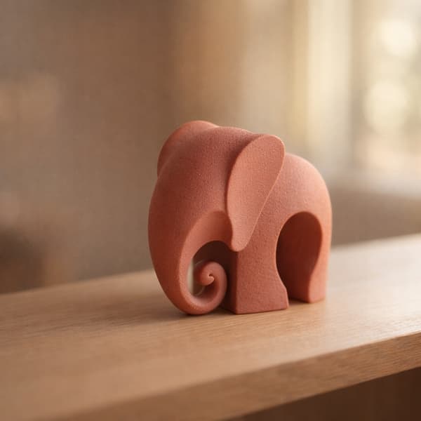 DECORATIVE ELEPHANT FIGURINE – MODERN SHELF DECORATION – AVAILABLE IN MANY COLOURS