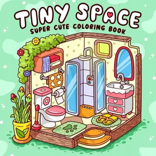 Mimi, Inky Tiny Space: A Super Cute Colouring Book for Adults and Teens – Easy a
