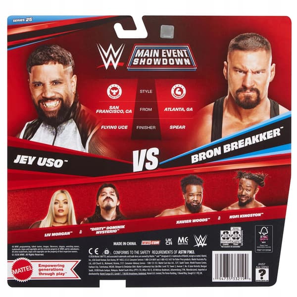 MATTEL WWE Main Event Showdown Jey Uso & Bron Breakker Figures