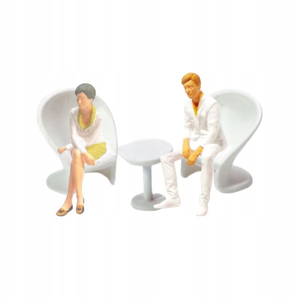 Diorama, models, hand-drawn, desk, chairs, 1/64 scale