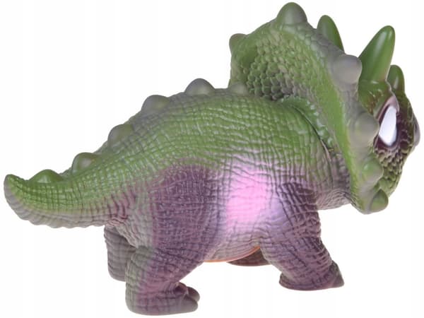 Interactive rubber Triceratops dinosaur figurine with sound – it ROARS