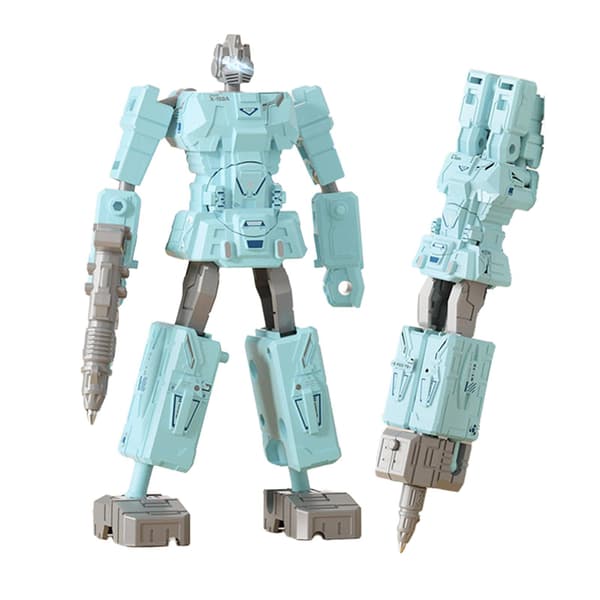 Deformation Robot-shaped pen Desk decoration Cool design Blue robot