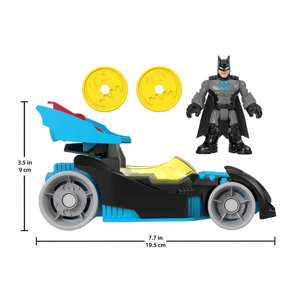IMAGINEXT DC BAT-TECH BATMOBILE AND BATMAN FIGURINE + TOY CAR