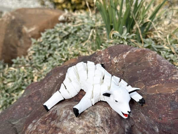 Cute 3D segmented lamb – a charming, flexible figurine, a toy