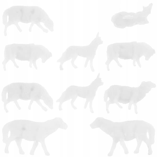 10 REALISTIC WHITE SHEEP – TOYS AND HOME DECORATIONS