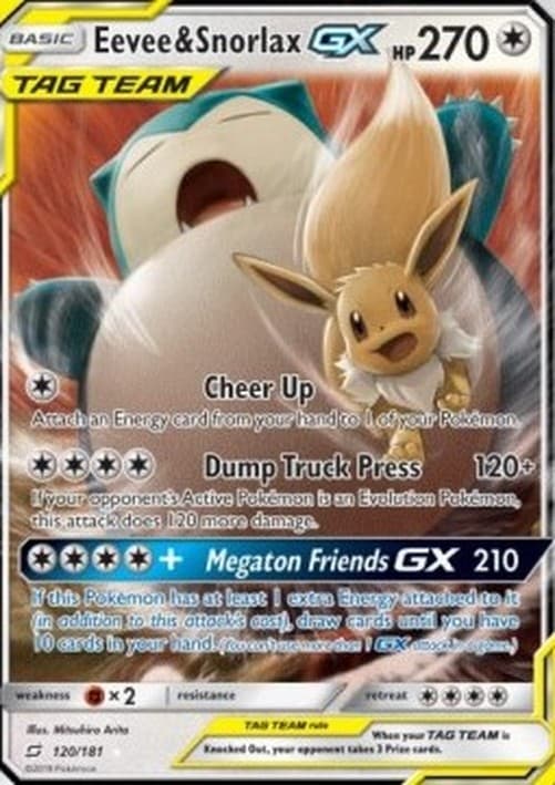 Pokemon Eevee & Snorlax GX