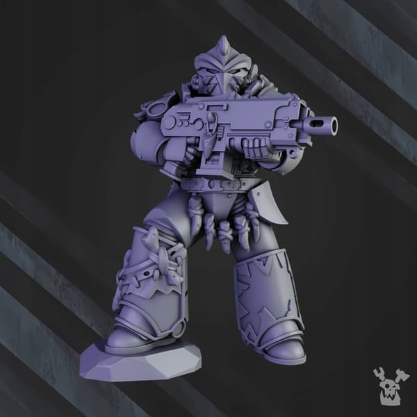 White Megalodon Clan Warriors x5 DakkaDakkaStore