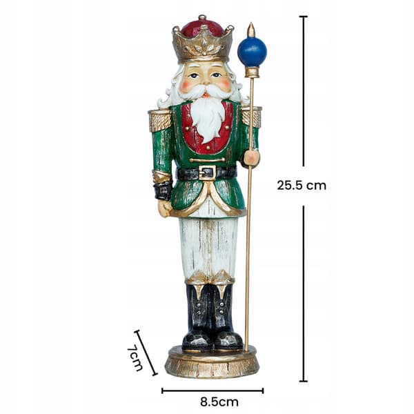 10-inch Christmas Nutcracker Soldier Birthday Present Desktop Display Green