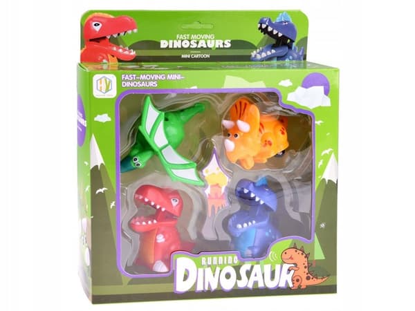 Set of 4 moving dinosaurs, model ZA4735