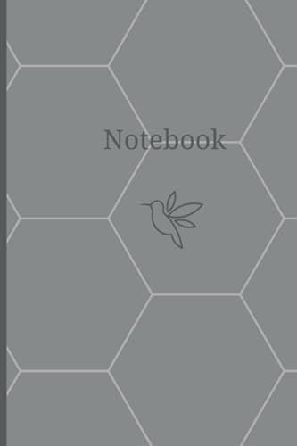 Notebook: 100-page 6"x9" Grey Hummingbird Composition Notebook, Diary, J