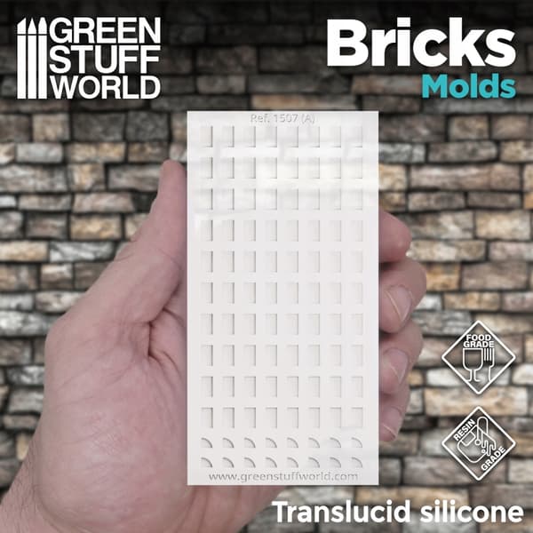 GREEN STUFF WORLD – SILICONE MOULD FOR CASTING BRICKS 1507