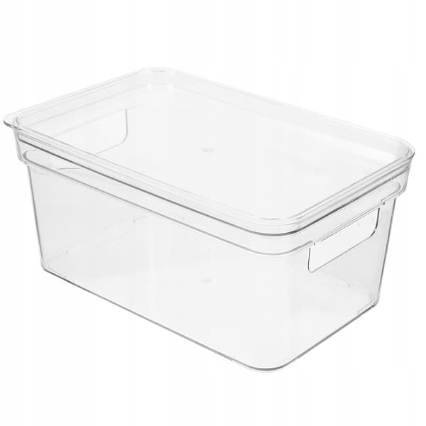 VERSATILE STORAGE BOX WITH LID, TRANSPARENT