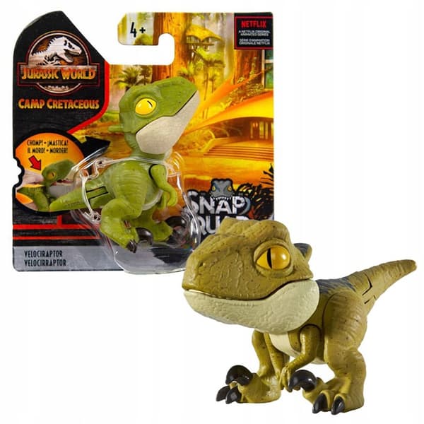 JURASSIC WORLD VELOCIRAPTOR SNAP DINOSAUR FIGURINE