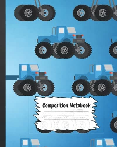 Milly, Juniper Monster Truck Composition Notebook: Back to School Amazing M
