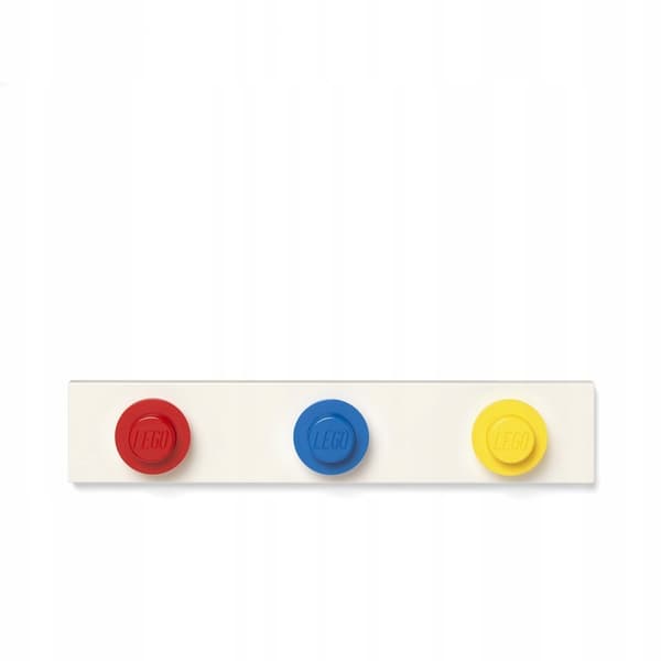 LEGO HANGERS ON A RAIL (RED, BLUE, YELLOW